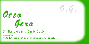 otto gero business card